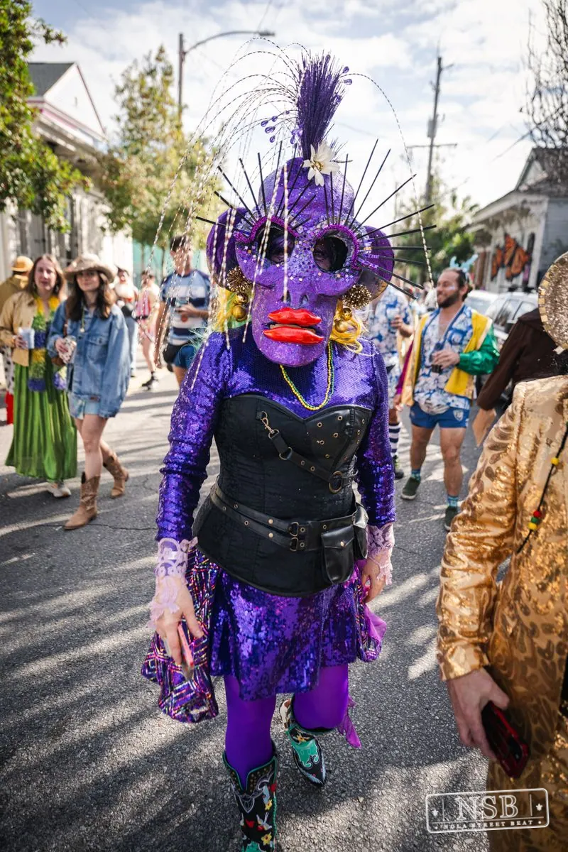 Mardi Gras Day: Marigny Street Costumes in Faubourg Marigny, New Orleans, photo 86